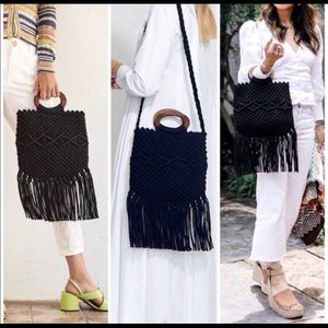 Danielle Nicole Boho Macrame Fringe Bag